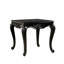 1 table de bout carrée de style traditionnel avec pieds incurvés en bois massif