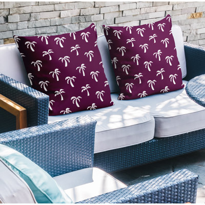 Housse et insert de coussin décoratif intérieur / extérieur en mélange de polyester