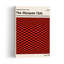 Warped Red Black Checkers Abstract Contemporary Architecture Wall Art Print-299684512