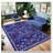 6X9 Boho Floral Area Rug For Living Room, Vintage Soft Washable Non-Slip Thin Carpet, Indoor Floor Stain Resistant Rug For Bedroom Dining Room Farmhouse Nursery Hallway Home Office, Blue-16880968
