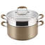Anolon Advanced Home Hard Anodized Nonstick Wide Stockpot With Steamer Insert Set, 3-Piece,  8.5-Quart-1064907547