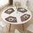 Placemats For Round Table Set Of 6, Faux Leather Wedge Shaped Place Mats For Dining Table, Heat Resistant Washable Wipeable Table Mats Reversible, Coffee-1875135777