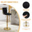 Bengiman Swivel Upholstered Velvet Adjustable Height Bar Stool-1578777035-1578777079
