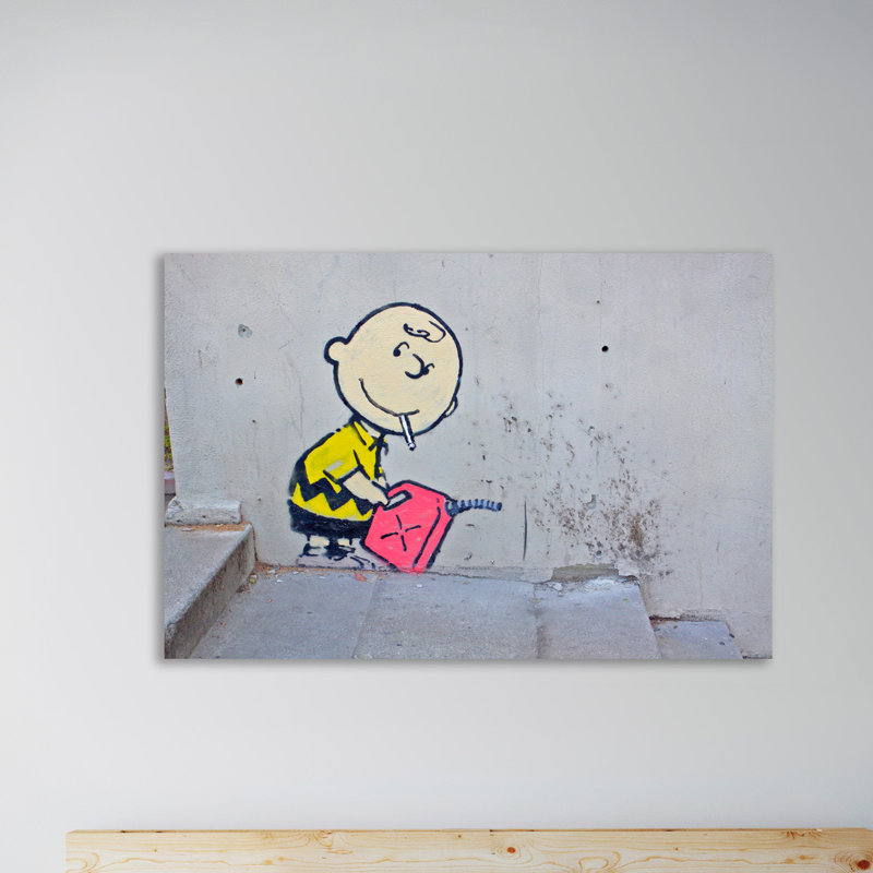 Charlie Brown Arsonist by Banksy - Wrapped Canvas Print, 30cm H x 46cm W x 4cm D