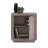Storage Cabinet With Functional Design, Medium Gray Finish