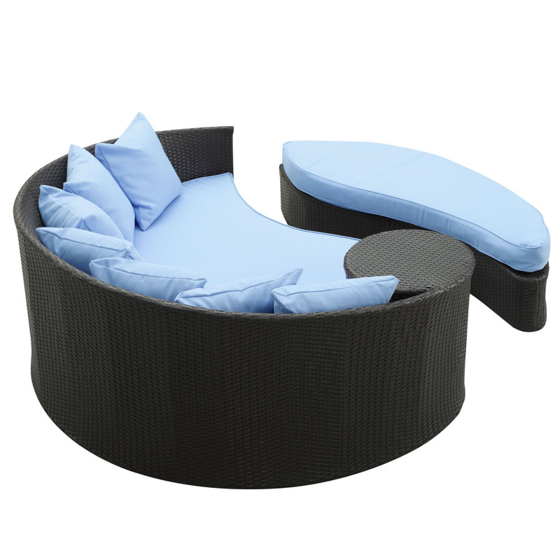 Lit de jour pour patio Modway, Brun, Orange
