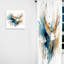 «Grietje», or et bleu, surréel, mélodie II - rideau abstrait - velours obscurcissant - 1 panneau-107608849