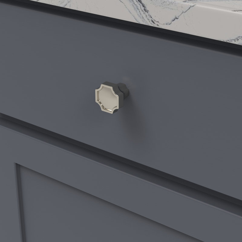 Monarch Collection Knob - 1-1/4" x 1-1/4 " Cabinet Knob - Transitional Hardware for Drawers & Cabinets, Polished Nickel