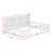 Floor Bed With Side Bookcase,Shelves,Guardrails
