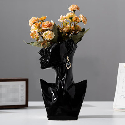 Ceramic Vase With Earrings Art