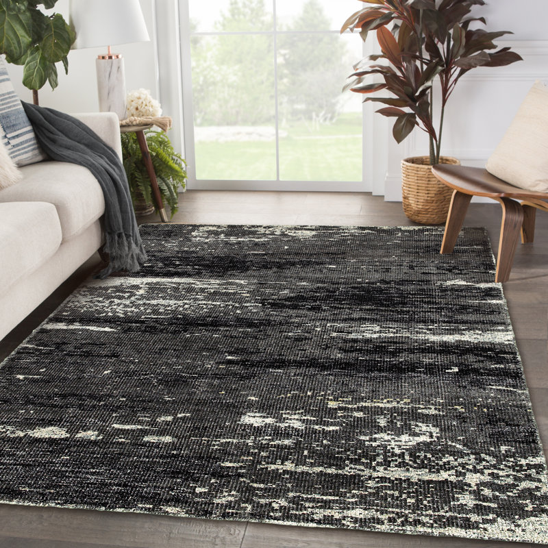 Tapis 100% soie sari noué à la main Rajani, Rectangle 9 pi x 12 pi