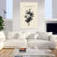 Art floral mural monochrome délicat classique-1172253476