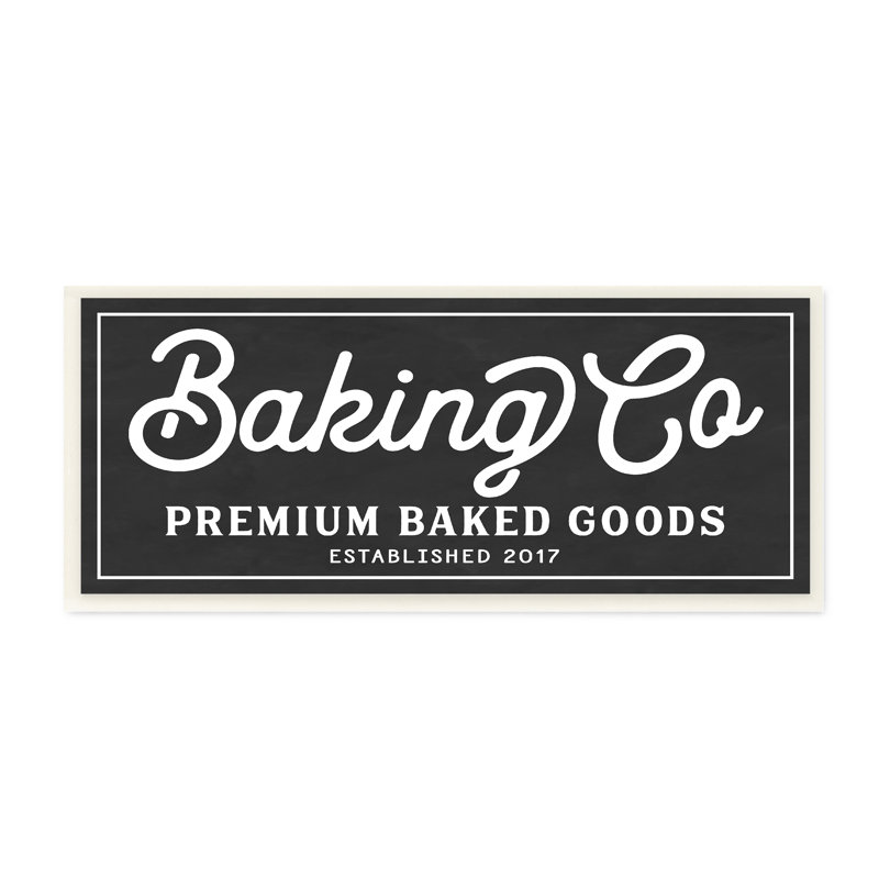 " Baking Co ", Unframed, 17" H x 7" W x 1.5" D