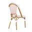 Chaises d'extérieur style français, pe et aluminium, rouge rouille blanc, aluminium et cadre pour 2 personnes, siège
