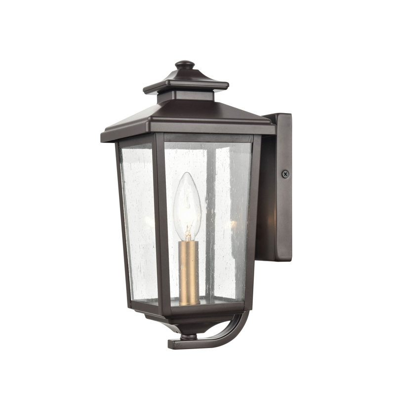 Grande lanterne murale d'extérieur Freea, Brun, H 9,13 po x l 5,38 po x P 5,38 po