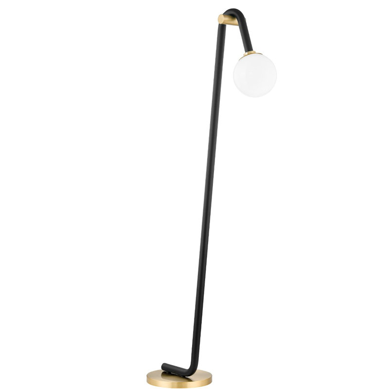 Lampe sur pied arquée 60,25 po Jeremy, Laiton vieilli