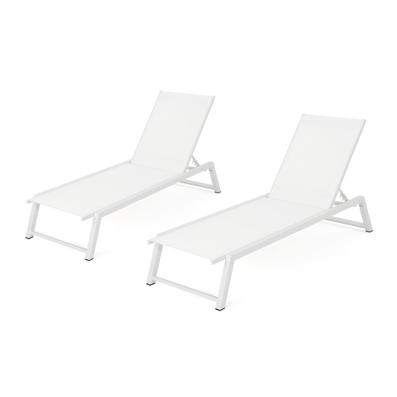 Chaise longue Myers (Mp2), Blanc, Blanc