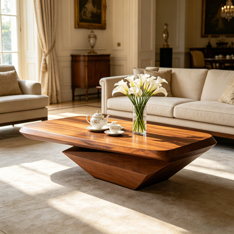 Modern Solid Walnut Coffee Table