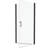 1/4" Tempered Glass Shower Door, Universal Pivot. Matte Black, 1 3/8" Adjustable, 36000 Times Tried, Leak Characteristic Signal Adjustable Door - Matted Black Wall Channel #304 Stainless Steel Handle