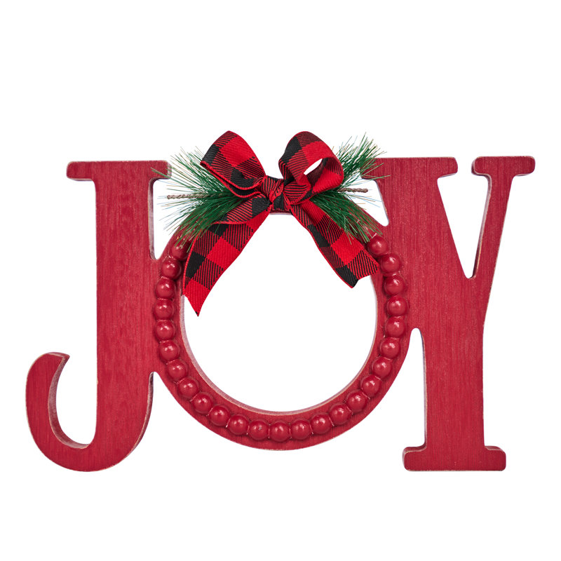 Noël «Joy» en bois 