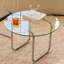 Plateau de table en verre rond de 39,3 pouces, trempé 3/8, structure à haute résistance, supporte facilement les charges lourdes,