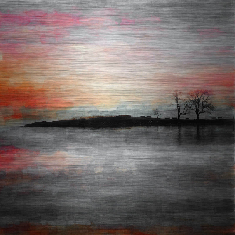 " Painted Sunset " by Parvez Taj, 32" H x 32" W x 1.5" D