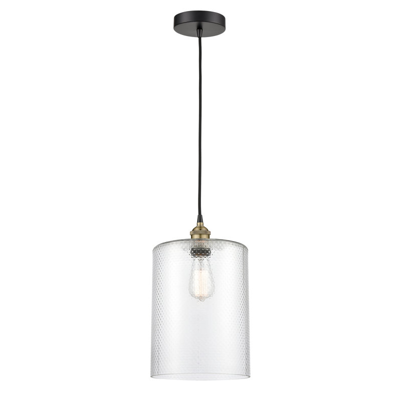 Karon 1 - Light Single Pendant, Clear, Black Antique Brass