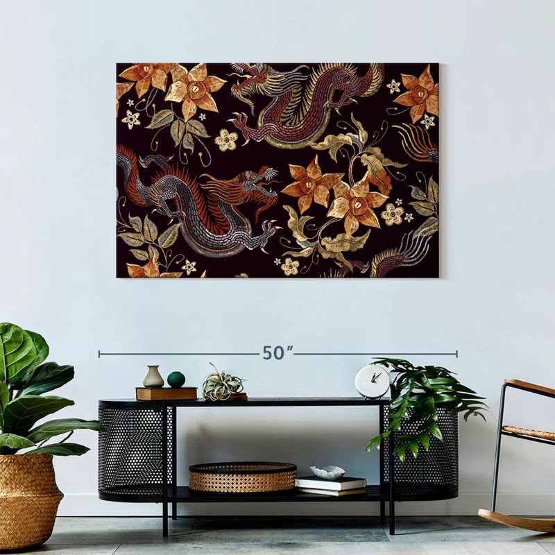 Brampt Dragon Floral Embroidery