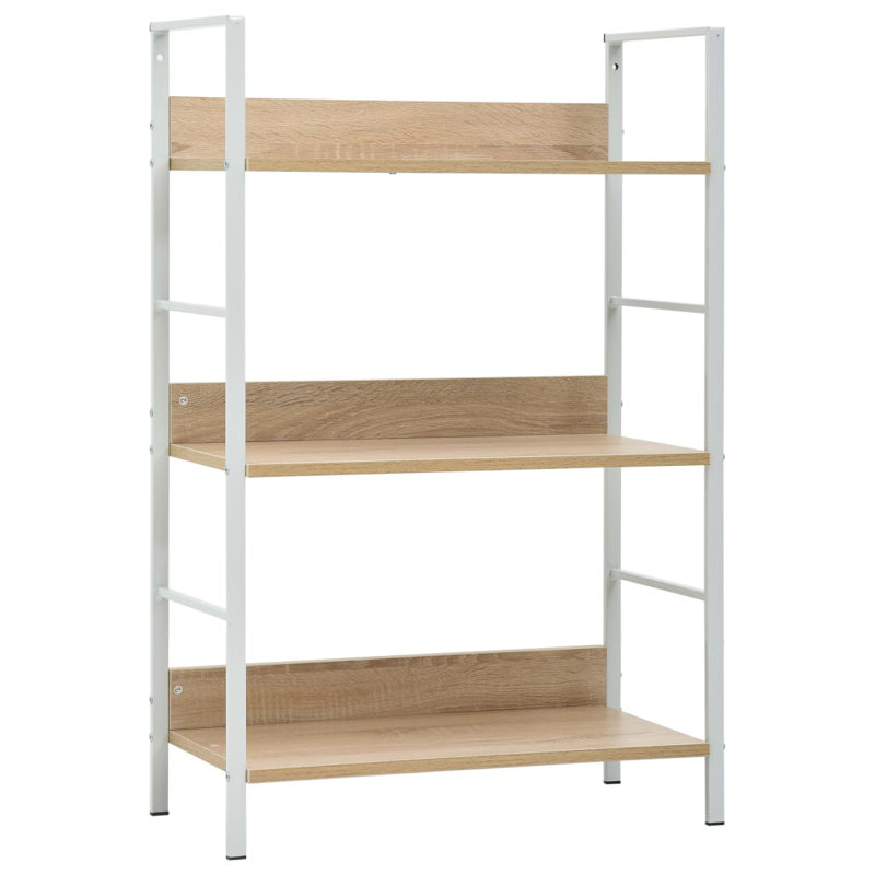 Minkler Bookcase, White/Oak