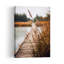 Whispering Reeds Peaceful Rustic Serene Autumn Landscape Wall Art Print by Treechild - Wrapped Canvas Print-134812721