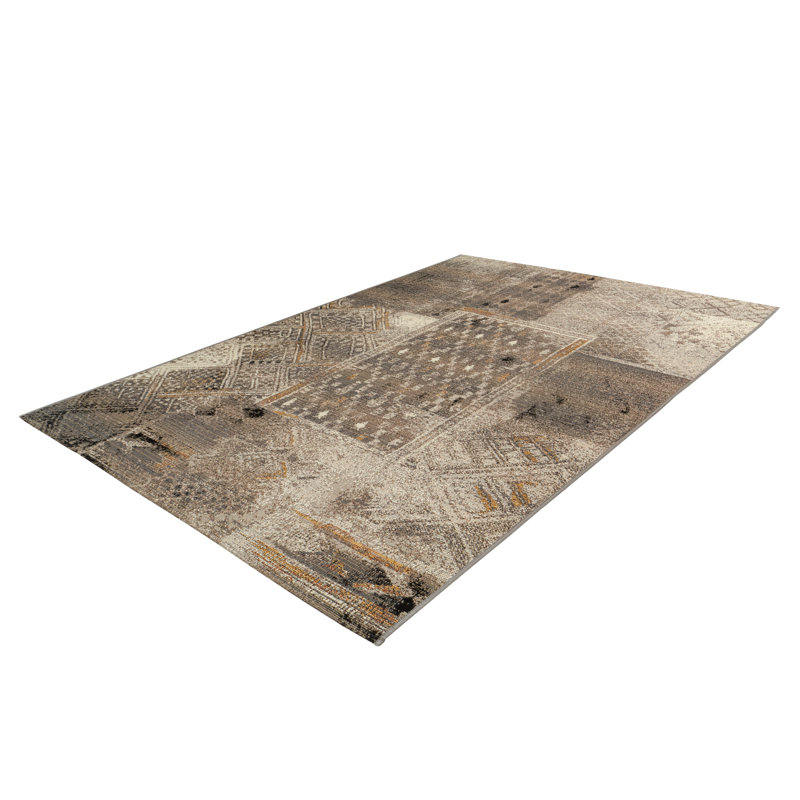 Cheisa Uni Area Rug, Grey/Brown/Blue, Rectangular 120 x 170cm