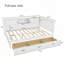 Lit d'angle en bois avec lit à DEL et port USB-1631923336