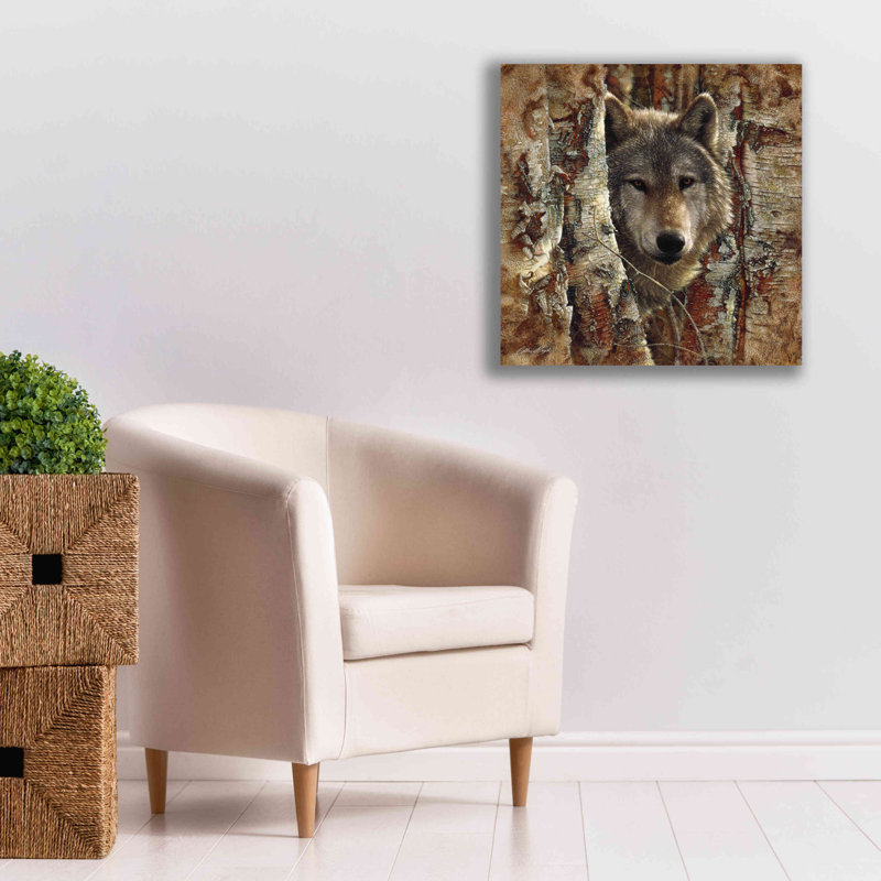 «Wolf Spirit» par Collin Bogle, art mural sur toile, H 26 po x l 26 po x P 1,5 po