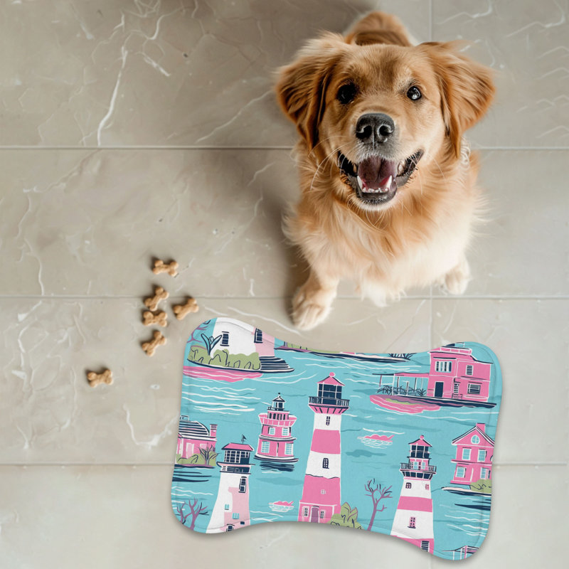Tapis d'alimentation en os 1 pièce Preppy Maritime Towers