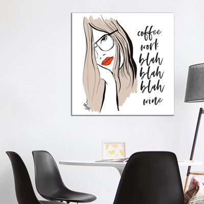 Blah Blah Blah 1 Piece Wrapped Canvas Wall Art