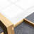 Abstract Coffee Table, Geometric Hexagonal Forms And Inner Connecting Lines Simplistic Design, Acrylic Glass Center Table With Wooden Frame For Offices Dorms Pale Grey And White-1186609187