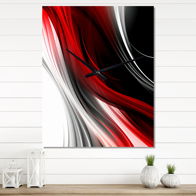 Iolene - Horloges murales Modern Waves, H 28 po x l 12 po