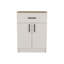 Armoire pour garde-manger Netal, cuisine, ivoire / chêne naturel