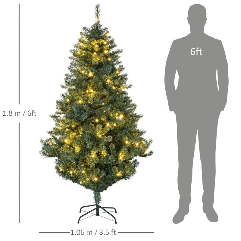 5.91' H Lighted Artificial Pine Christmas Tree