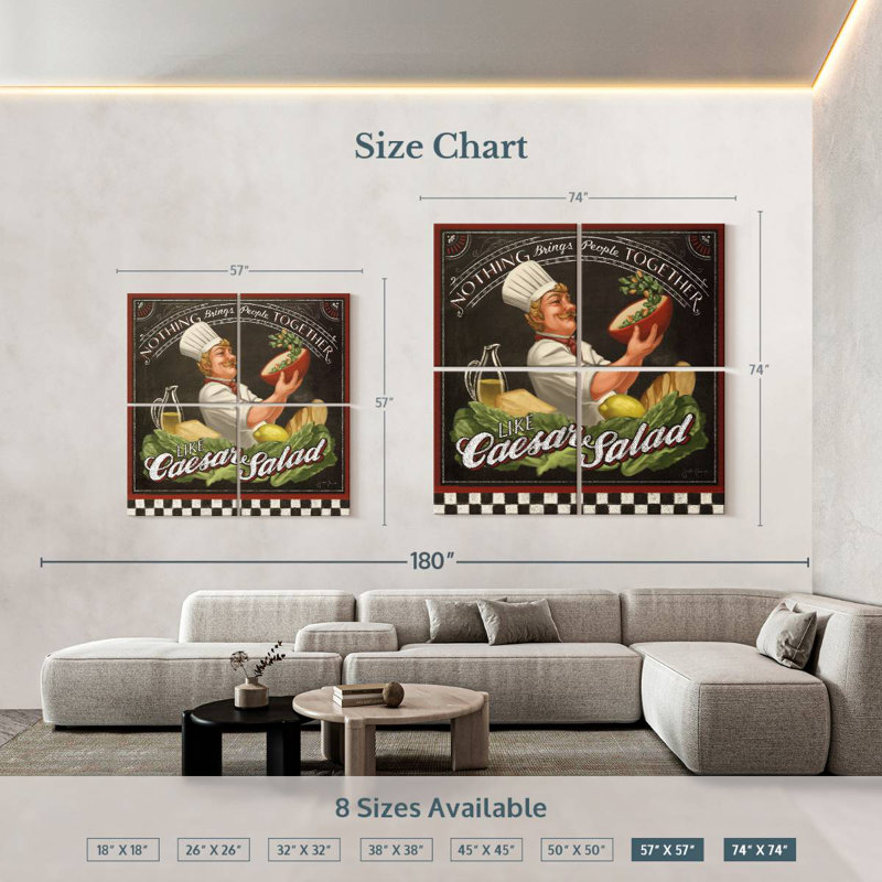 Yarlin Chefs Specials III, 74" H x 74" W