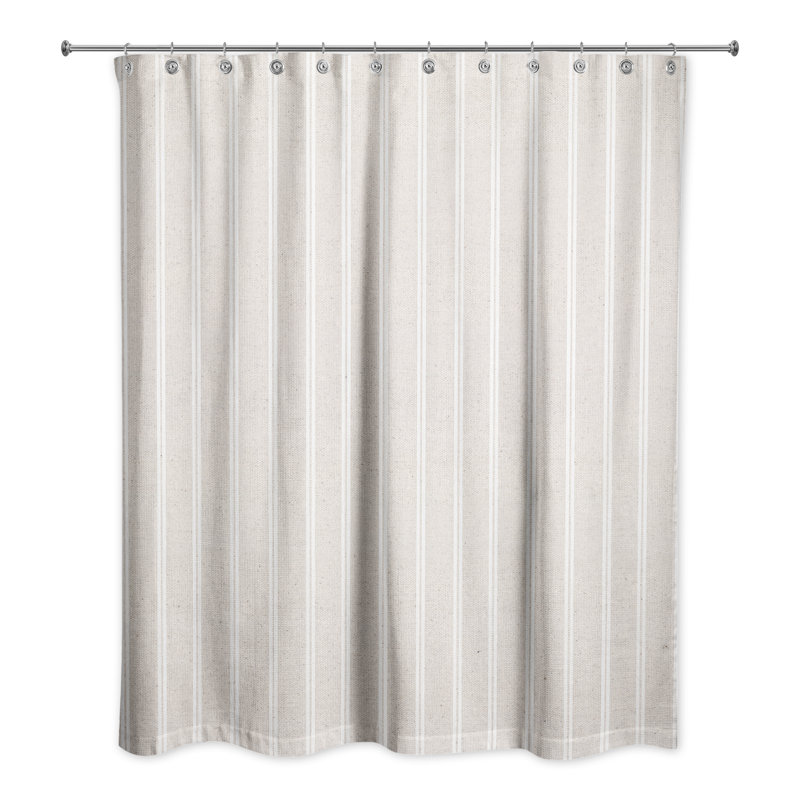 Rideau de douche simple Perine, Blanc