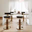 Hector - Ensemble de 2 tabourets de bar pivotants en velours-114728164