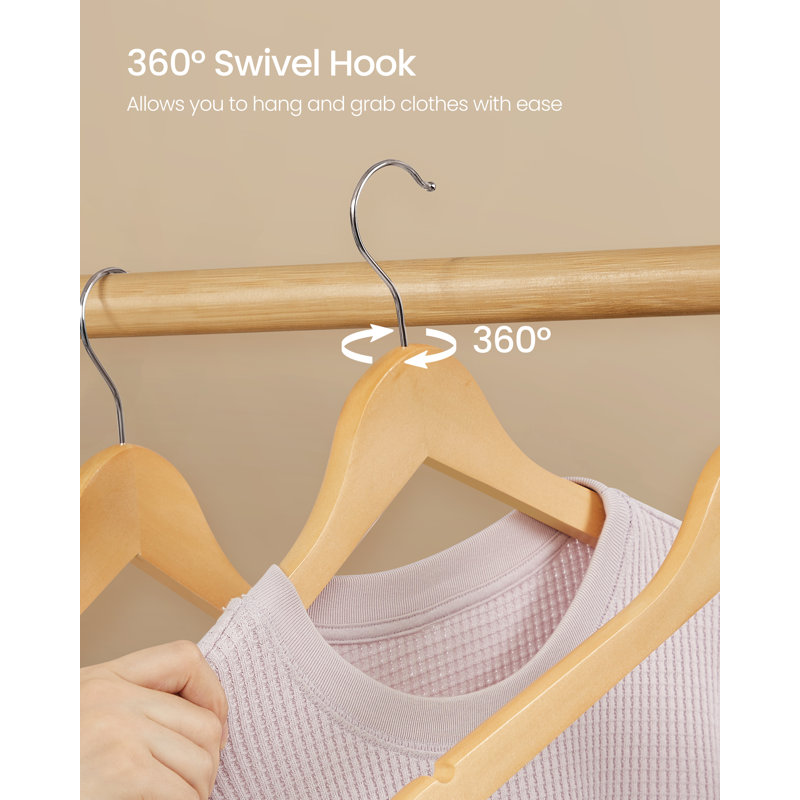 Wood Standard Hanger for Suit/Coat, Yellow, 30