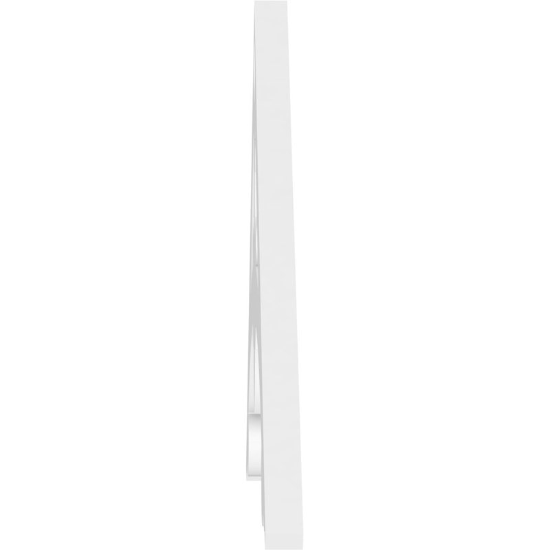 Pignon en PVC de qualité architecturale Sellek, H 17,5 po x l 60 po x P 1 po, 6 / 12