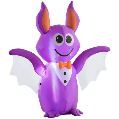Chauve-souris gonflable de décoration d'Halloween de 6 pi, affichage extérieur de jardin gonflable, imperméable