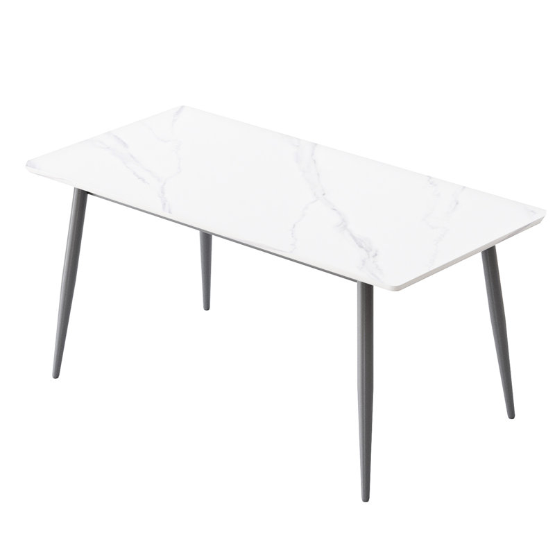 Table de salle à manger 62,96 po, White, H 29,53 po x L 62,99 po x l 31,5 po