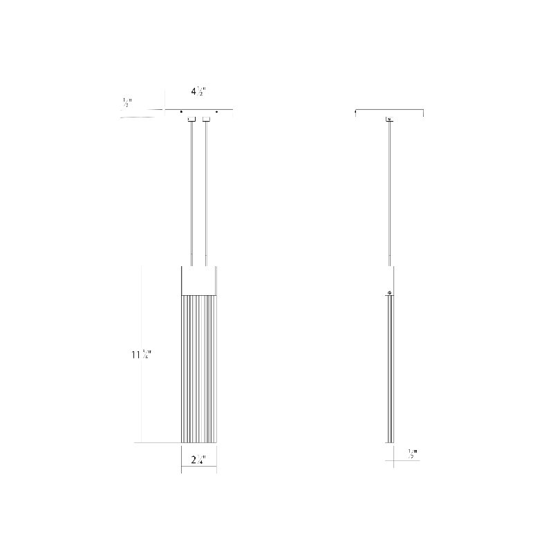 V Panels 1 - Light LED Pendant, Brass