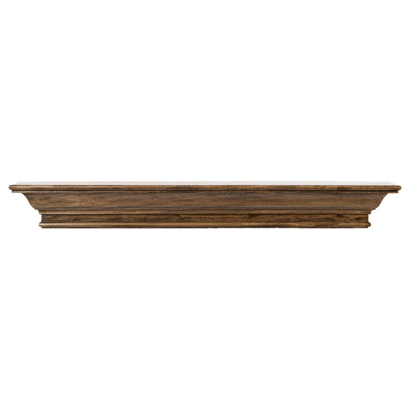 Marion Floating Wood Fireplace Mantal Shelf - Provincial, 60"