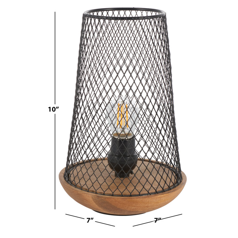 Lampe de table brune 10 po
