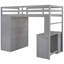 Lit mezzanine simple avec tiroirs, bureau et garde-robe-1985091237